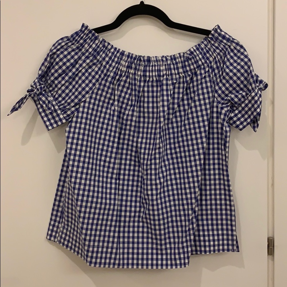 JCrew Gingham Top